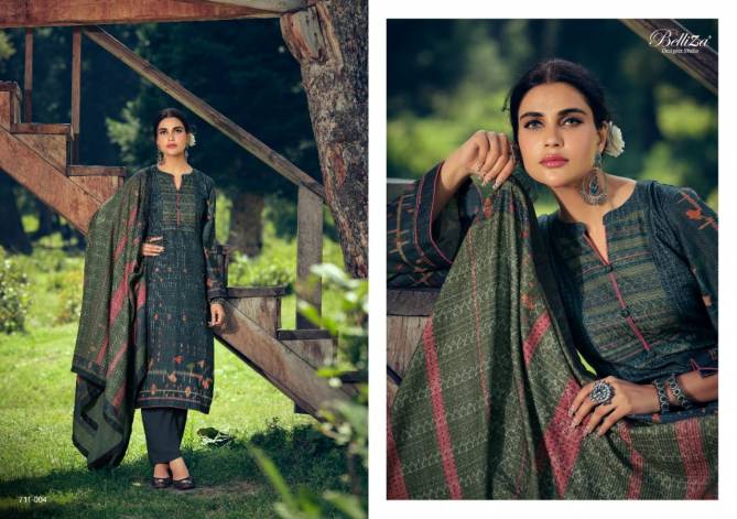 Stella By Belliza Wollen Pashmina Digital Printed Dress Material Wholesale Online
